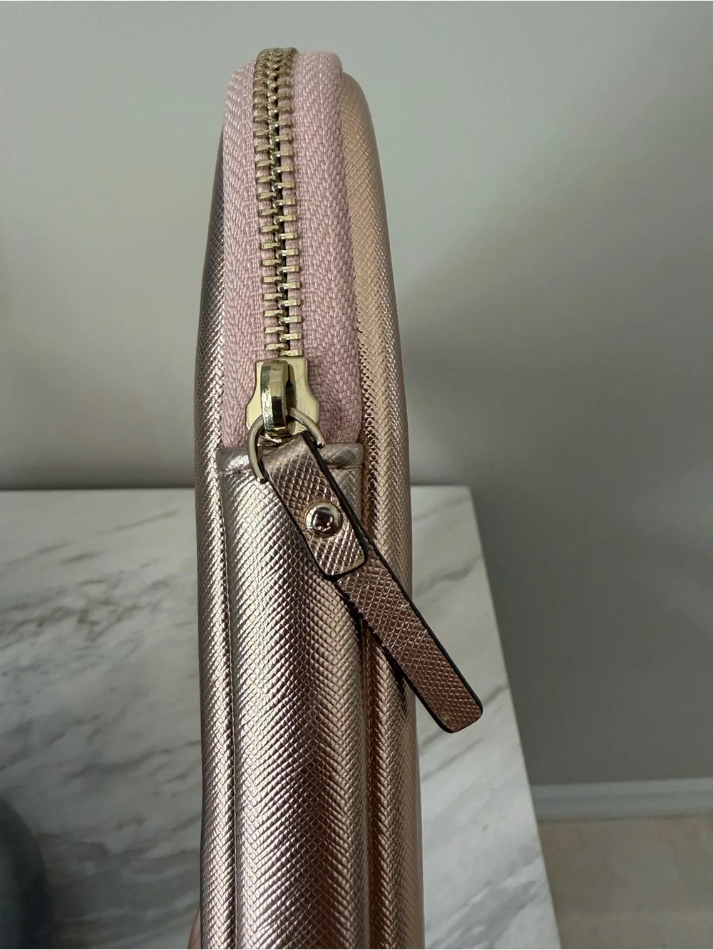 Kate Spade Metallic Rose Gold Laptop Sleeve (For up to 15” Laptops)
